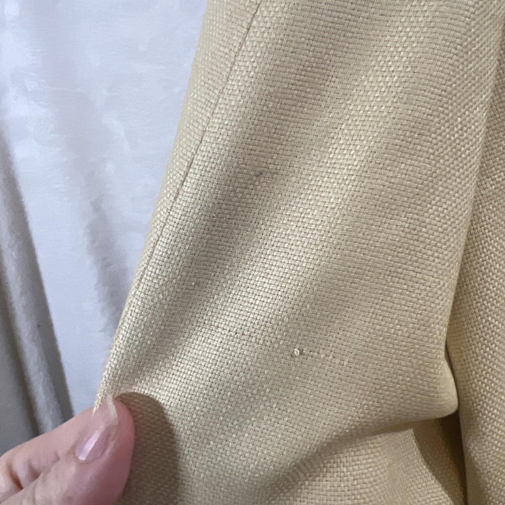 Lands End Blazer Men's 42L Long Silk Sport Coat Blazer Gold Yellow 2 Button - Picture 13 of 16